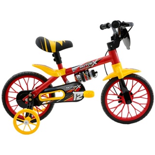 Bicicleta Infantil Aro 12 Nathor Cairu Motor X com Rodinhas Laterais