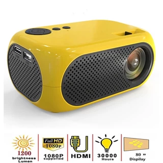 Mini Projetor 1080P Full HD Portátil De Casa LED Pequeno M24 Cores 220V Filmes