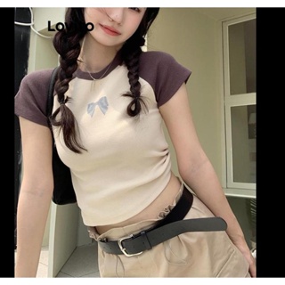 Lovito Camiseta Casual Geométrica Colorblock Para Mulheres LNA40069