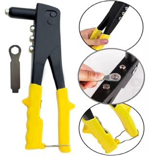 Rebitadeira Manual Alicate Rebitador 24cm 4 Bicos 9,5 Pol ou Rebites Profissional