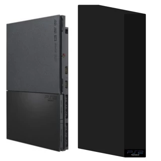 Capa Protetora Para Playstation 2 - Ps2 - PsTwo - Slim na Vertical - Skin Preta
