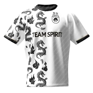 TI12 Equipe De Campeões Spirit Jerseys 23-24 Uniformes Vestuário Branco Tops Homens Camisetas Dragão