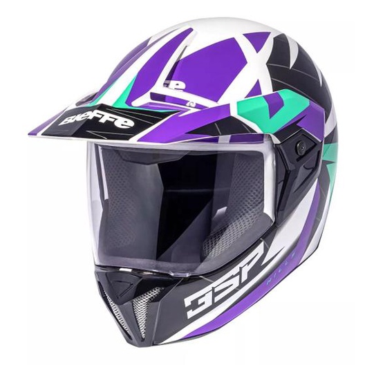 Capacete Offroad Com Viseira Bieffe 3 Sport Tam.56
