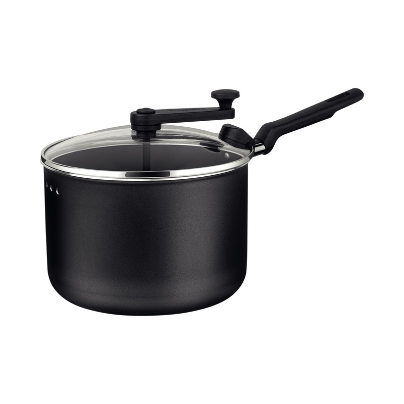 PANELA PIPOQUEIRA TRAMONTINA 20CM-ANTIADERENTE 3,5L GRAFITE