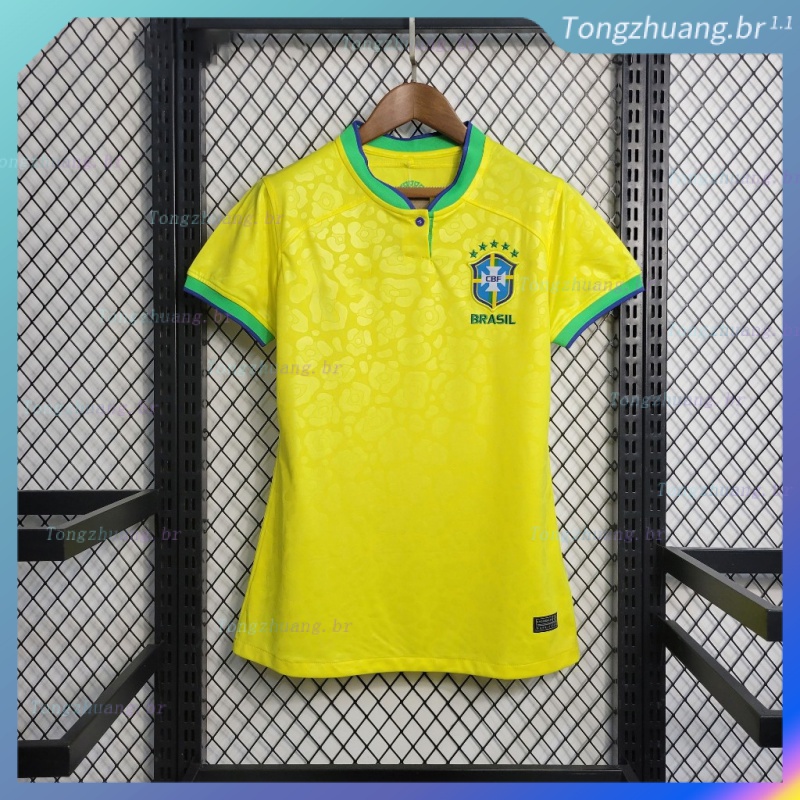 Camisa Brasil Amarela Feminina 22/23