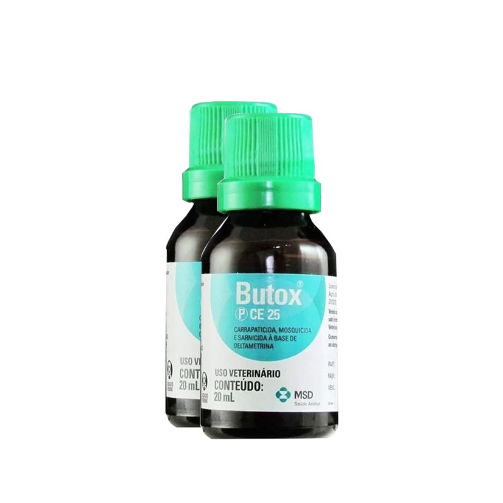 Butox 20ml Msd Carrapaticida Sarnicida Pulgas 2Un | Shopee Brasil