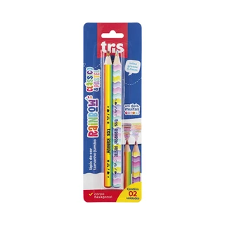 Lapis de Cor TRIS RainBow Classico e Pastel - cartela 2 unds