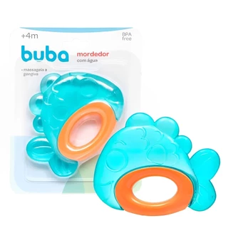 Mordedor C/ Água Massageador De Gengiva Peixe Azul 16268 Buba
