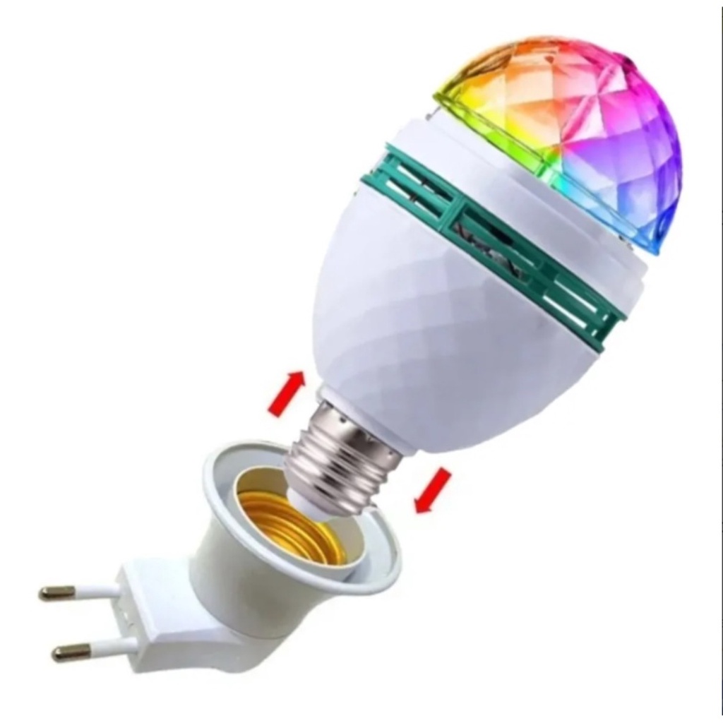 Lâmpada Led Giratória Colorida Globo De Luz Festa + Soquetee SU
