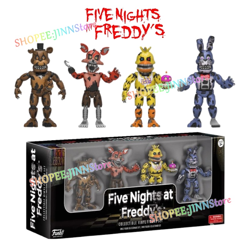 JINN-Jogo Cinco Noites No FREDDY'S Figura FNAF4 Toy NIGHTMARE