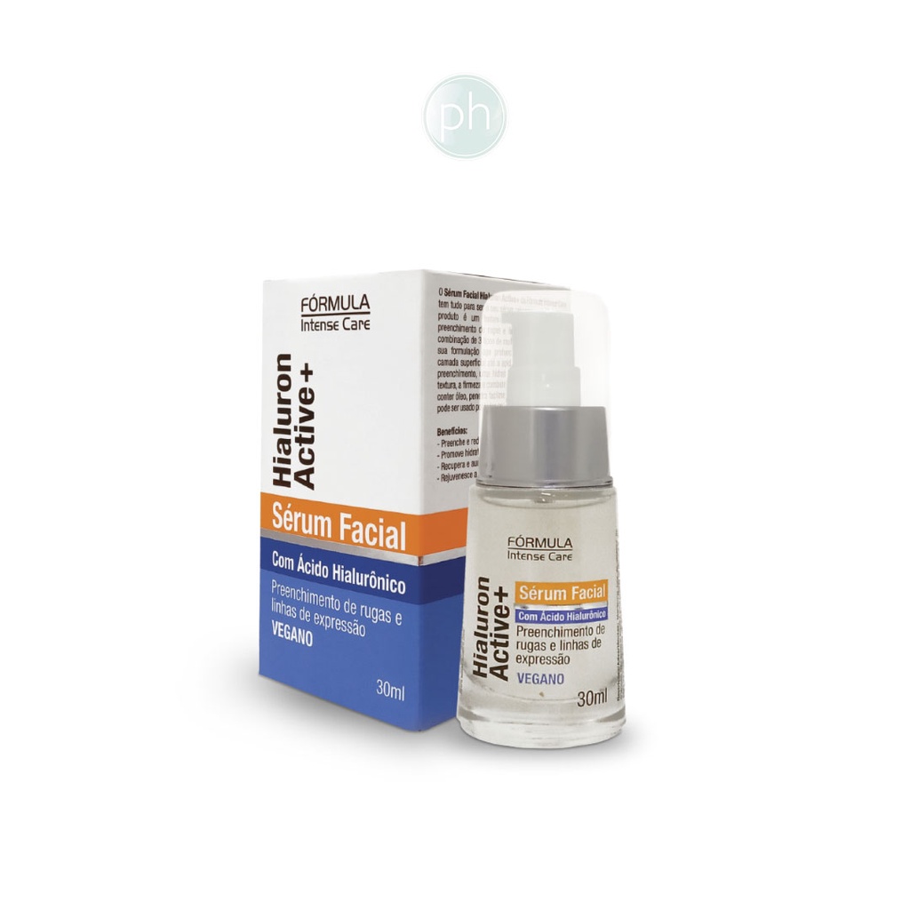 Tratamento Facial Hialuron Active+ 30ml – Fórmula Intense Care - Sérum ...