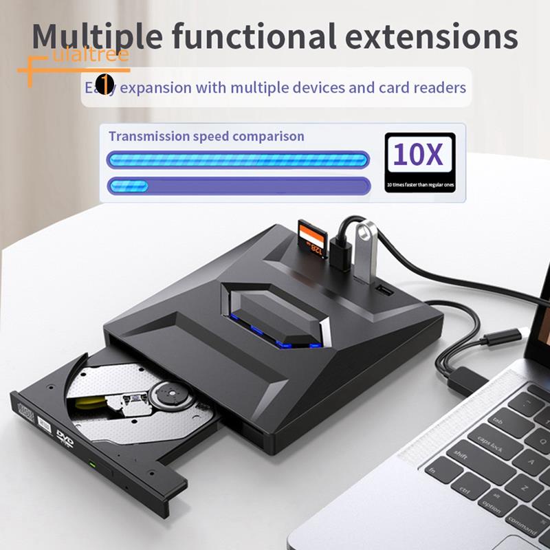 HFES USB3.0 External DVD Drive Type-C DVD Recorder Driver-Free