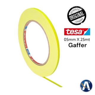Fita Tecido Gaffer Tape Tesa 05mm X 25m Amarela Fluorescente