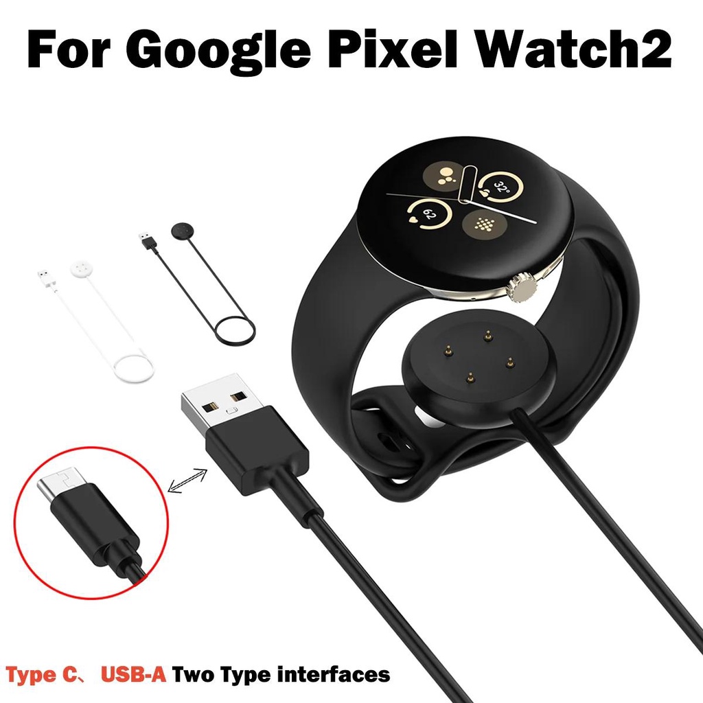 Para Relógio Google Pixel Watch 2 Adaptador De Carregador De Dock De Smartwatch Inteligente USB Tipo C Cabo De Carregamento De Energia (1 M)