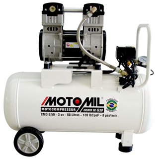 Motocompressor de Ar Isento de Óleo 8 Pés3/min 2,0HP 50 L