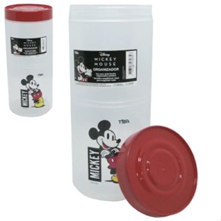 Organizador Mickey com tampa vermelha 950ml