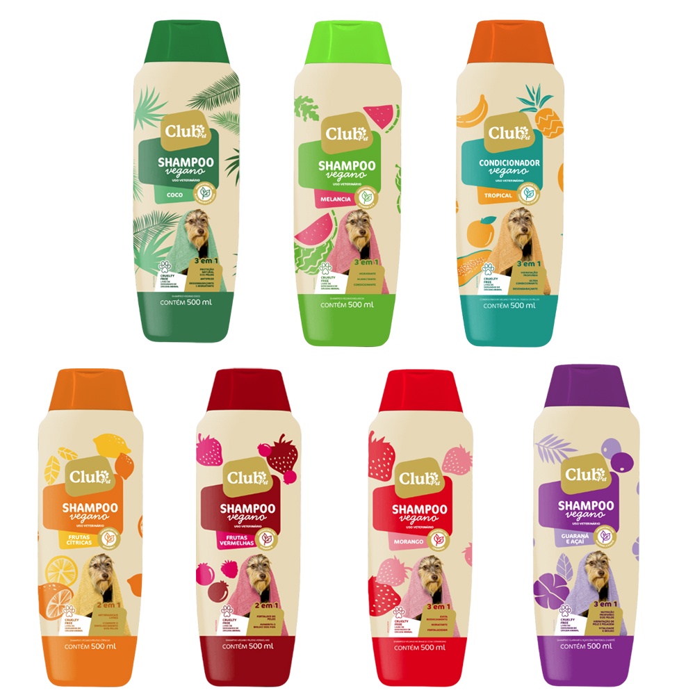 Shampoo Condicionador para Cachorros Vegano Club Pet 500ml Shopee Brasil