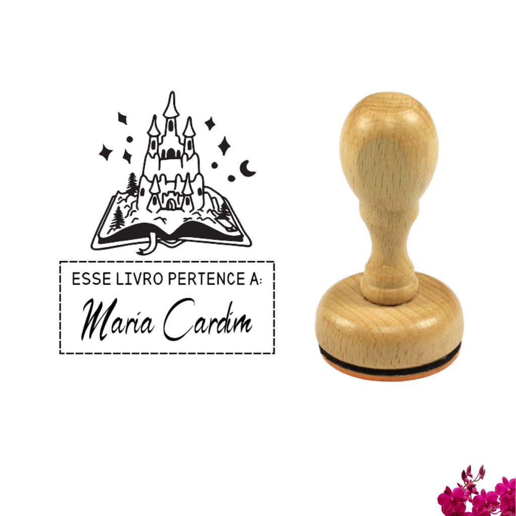 Carimbo para livro - Personalizado | Tema: Castelo | Biblioteca ...