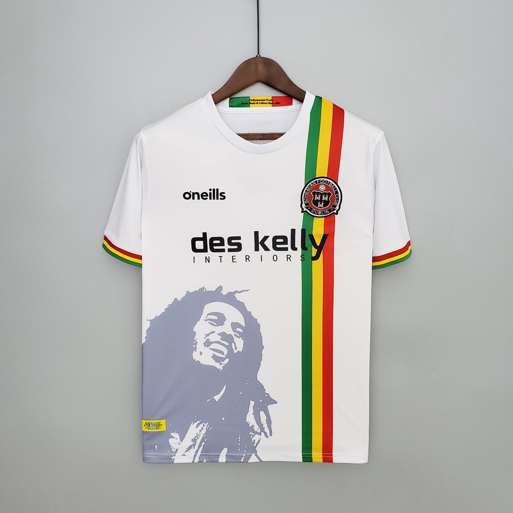 Camiseta Bob Marley Sublimação Completa Ajax Bohemia FC Inspirada Na Away 3D Impresso Com Estilo Respirável Manga Curta