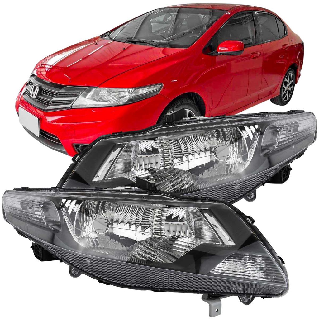 Par Farol Principal Honda City 2009 2010 2011 2012 2013 2014 | Shopee ...