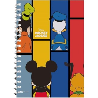 Caderno Universitário Capa Dura Donald Pateta e Mickey