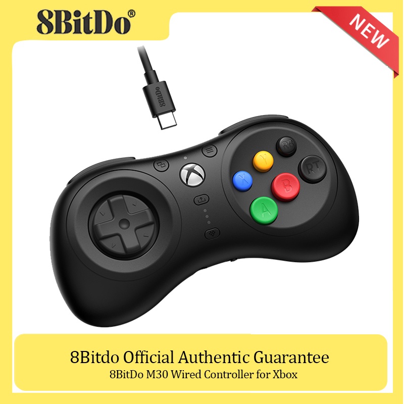 8Bitdo M30 Gamepad Com Fio Para Xbox Series X | S , One , E Windows Controlador De Jogo De 6 Botões De Layout