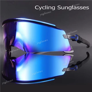 Óculos De Sol Para Ciclismo UV400 Masculino Ao Ar Livre De Uma Peça Sem Aro Anti-Embaciamento De Motocicleta