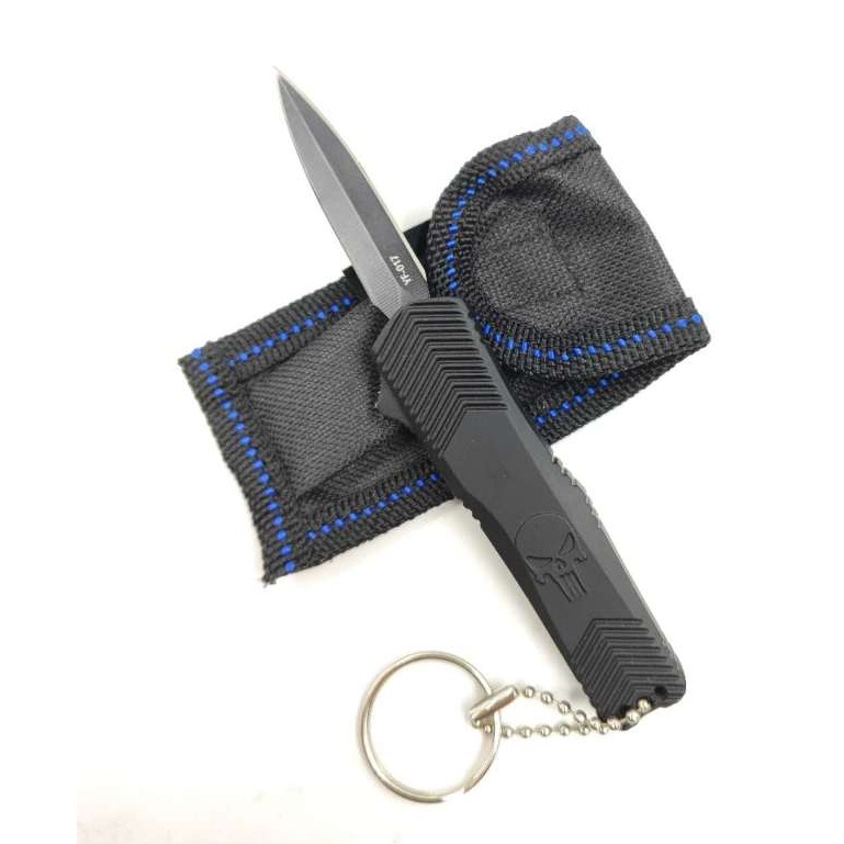 Canivete Lamina Frontal Metal Automático Com chaveiro