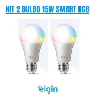 KIT 2 BULBO 15W SMART COLOR RGB INTELIGENTE WIFI - ELGIN