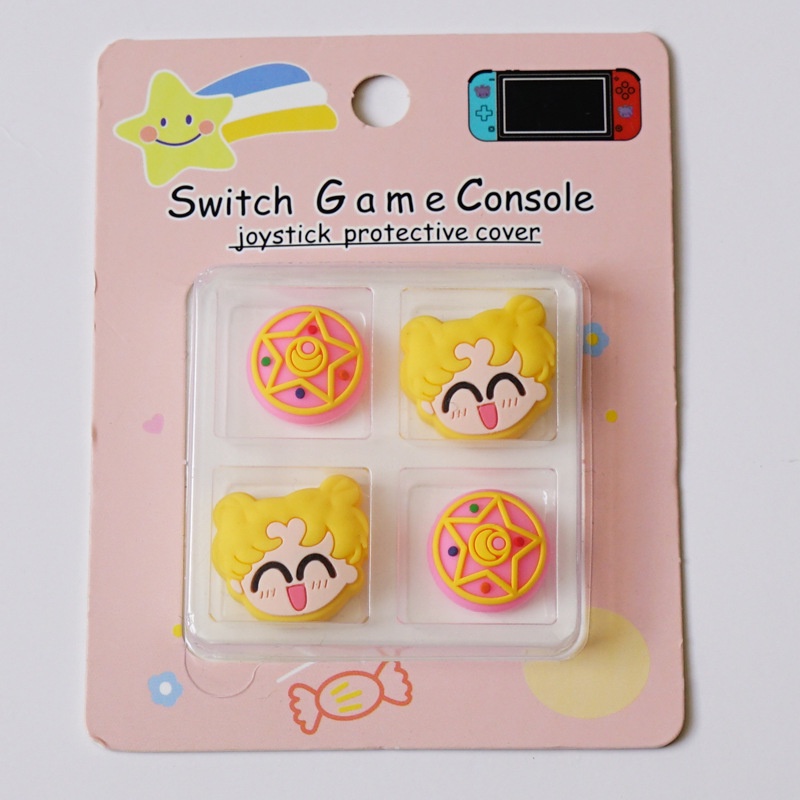 GeekShare Nintendo Switch Thumb Grip Caps Cute Cross D-Pad Button