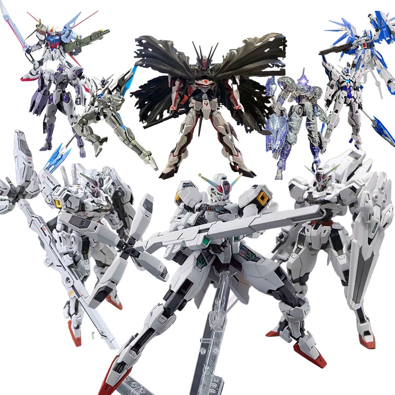 Hg Gundam Calibarn Transiente Aéreo Unicórnio Carga De Ataque Perfeito Astray Omega Oi Nu-Vrabe Michaelis Figura De Ação GANPLA