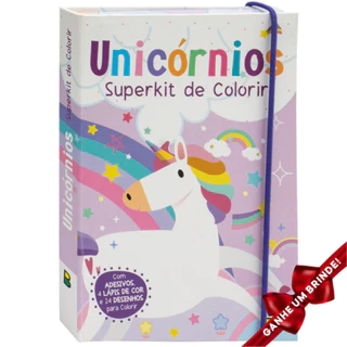 Livro Superkit de Colorir: Unicórnios SBN Crianças Filhos Infantil Desenho História Brincar Pintar em Oferta na Shopee
