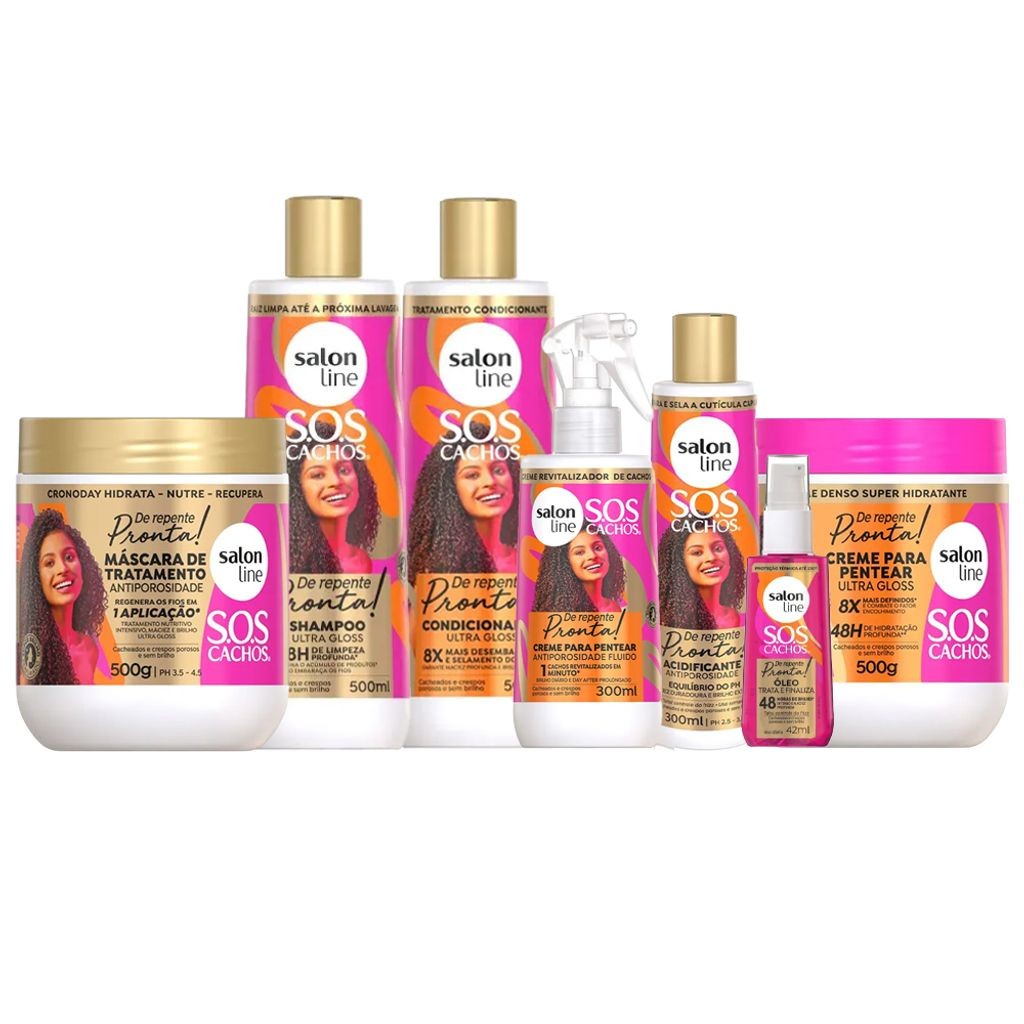 Kit Completo Salon Line SOS Cachos De Repente Pronta! | Shopee Brasil