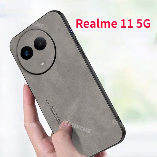 Realme 11 5G 2023 Caixa De Couro De Luxo De Pele Lisa Para Realme11 11Realme 4G PC Dura À Prova De Choque