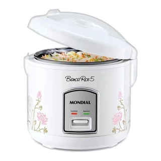 Panela de Arroz Elétrica Mondial 220V Branco 400W NPE-05-5X