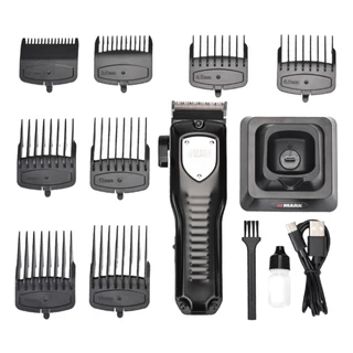Maquina de Cortar Cabelo Wmark NG 2042 Com Base Profissional