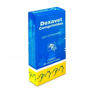Dexavet Anti-inflamatório Para Cães e Gatos Bravet Pet 20 Comprimidos