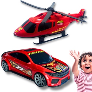 Pista Carrinhos Corrida Brinquedo Infantil Presente de Aniversario de  Menino Patrulha Canina Helicóptero Heliporto Avião - Corre Que Ta Baratinho