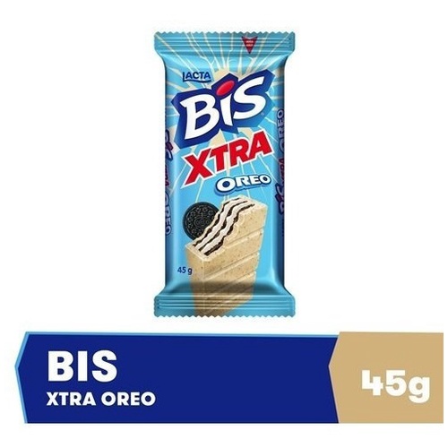 Bis Xtra Lacta 45g Ao Leite - Black - Oreo 