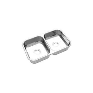 Cuba dupla de inox retangular 17x40x70cm Extra 0.6 Mekal