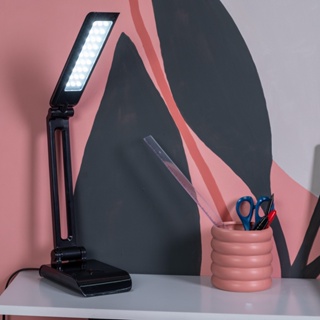 Luminária de mesa Pelicano LED 4W 6500K bivolt foco direcionável preta Bronzearte