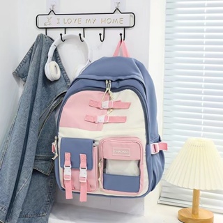 Mochila de viagem escolar para meninas coreanas de grande capacidade à prova d