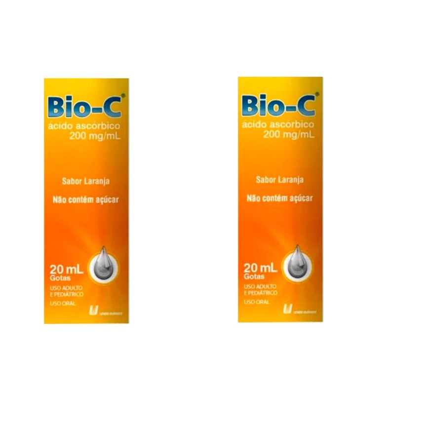 Kit 02 Vitamina C em gotas 20ml - União Química