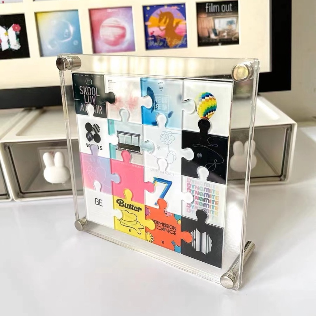 15 * 15cm Kpop Álbum Acrílico puzzle Frame Display (Peças De Focinho Incluídas)