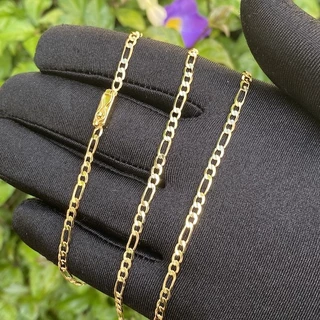 Corrente de Ouro 24K 3 por 1 Cordão Masculino 60cm Banhado em Oferta na Shopee