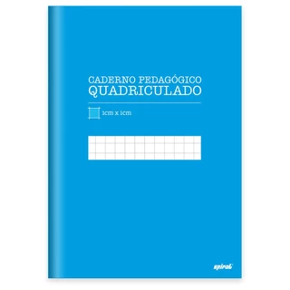 Caderno Universitário 96 Folhas Quadriculadas 1x1 Azul