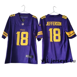 Camiseta Minnesota Vikings Justin Jefferson #18 roxo 2023NFL de Futebol Limited Americana Jersey