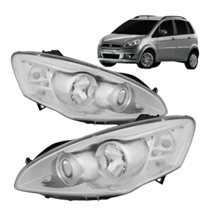 Farol Fiat Idea 2011 A 2016 Cromado Lado Direito