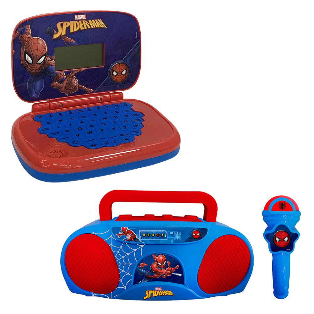 Kit Laptop Spider-Man + Boombox Karaoke - Homem Aranha | Shopee Brasil