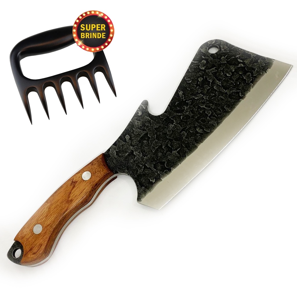Cutelo Artesanal Churrasco Angus Full Tang Abridor Garrafa Premium Inox ...